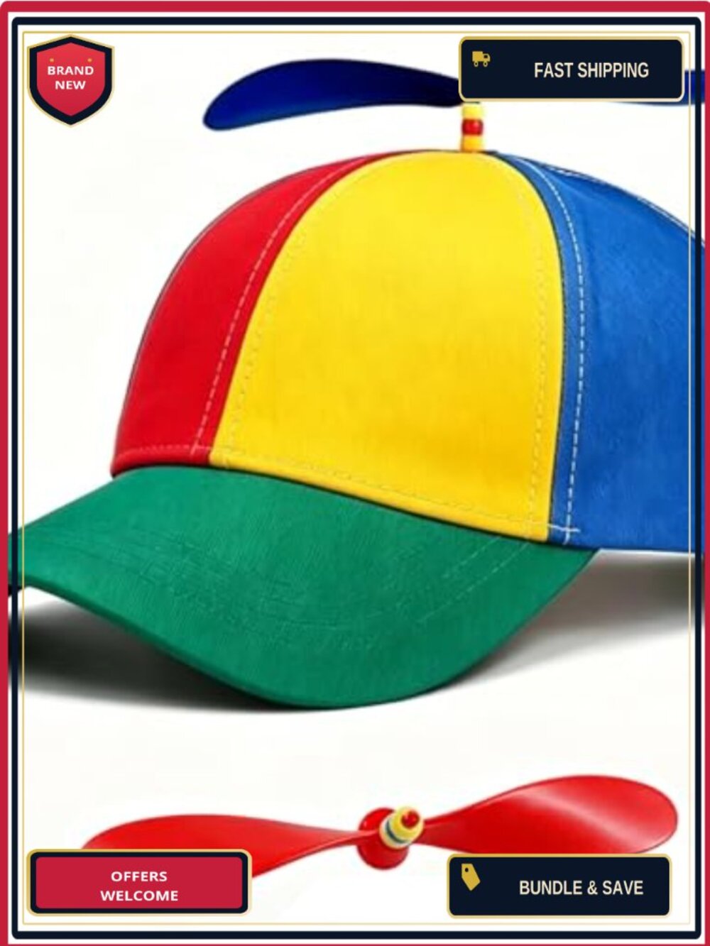 Propeller Hat Adult Baseball Cap Funny Helicopter Hat Spinny Party Outdoor
